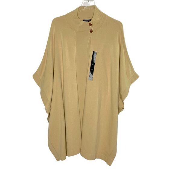 Banana Republic ML NEW Oversized Camel Cape Poncho Cardigan - Picture 2 of 10